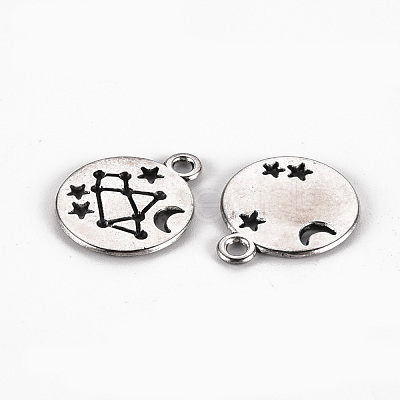 Tibetan Style Alloy Pendants TIBE-N010-64AS-RS-1