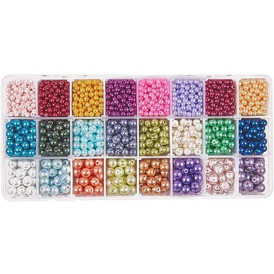 Pearlized Glass Beads HY-PH0013-09-1