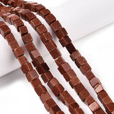 Synthetic Goldstone Beads Strands G-T139-6x6-18A-1