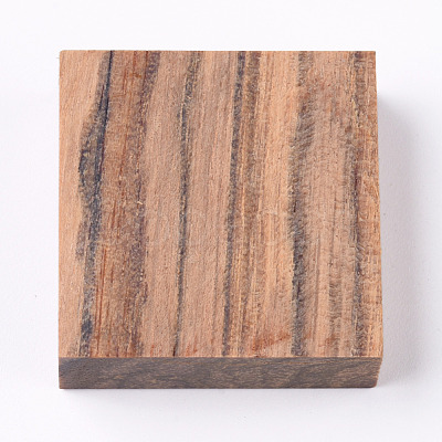 Square Wooden Pieces for Wood Jewelry Ring Making WOOD-WH0101-29A-1