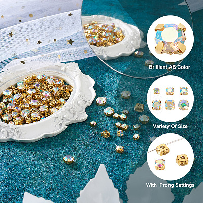 Yilisi 780Pcs 6 Style Sew on Rhinestone DIY-YS0001-44-1