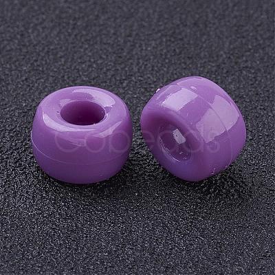 Opaque Acrylic European Beads PL338-7-1