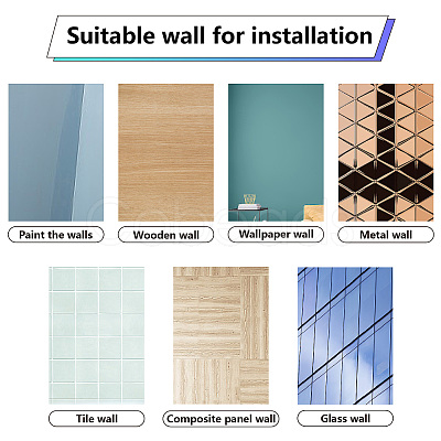 8 Sheets 8 Styles PVC Waterproof Wall Stickers DIY-WH0345-206-1