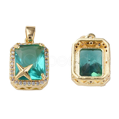 Brass Inlaid Cubic Zirconia Charms KK-N233-248C-1