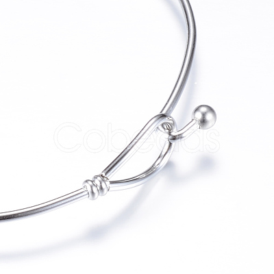 Tarnish Resistant 304 Stainless Steel Bangles X-STAS-S053-26-1