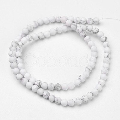 Natural Howlite Beads Strands G-D809-16-4mm-1