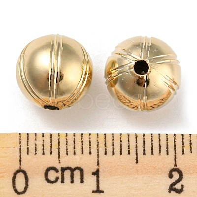 Rack Plating Eco-friendly Brass Beads KK-M257-05A-G-1