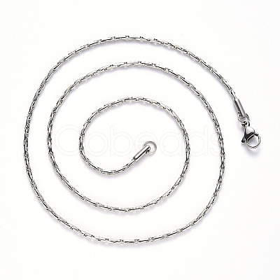 Non-Tarnish 304 Stainless Steel Coreana Chain Necklace NJEW-S420-005A-P-1