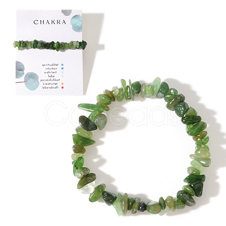 Natural Jade Chips Stretch Bracelets for Women AY5330-2-1