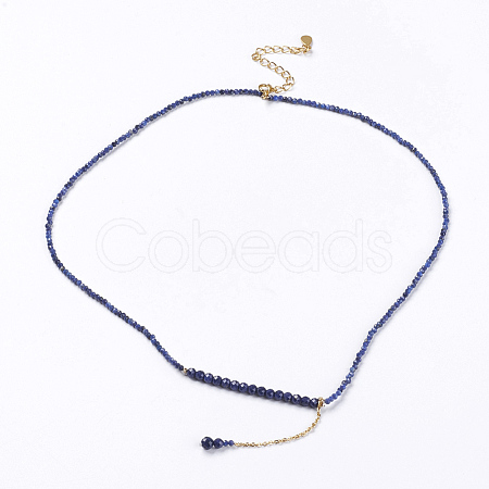 Natural Lapis Lazuli Pendant Necklaces NJEW-K108-17-01-1