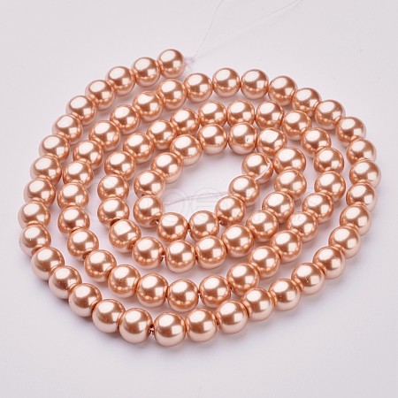 Glass Pearl Beads Strands HY-10D-B48-1