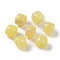 Dyed Natural White Jade Beads, Flat Round, Light Khaki, 8x6mm, Hole: 3mm