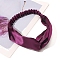 Satin Cloth HairBands, Soft Thick Head Wrap, Purple, 180x160mm