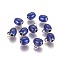 Alloy Enamel Tube Bails, Loop Bails, Oval with Flower, Medium Blue, 10x9x7mm, Hole: 2mm