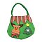 Christmas Non-woven Fabrics Candy Bags Decorations, with Handle, for Christmas Party Snack Gift Ornaments, Green, Deer Pattern, 29x18x1~1.5cm