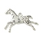 Tibetan Style Alloy Pendants, Cadmium Free & Lead Free, Antique Silver, Horse, 24x38x1.5mm, Hole: 2mm