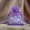 Organza Gift Drawstring Bags, Jewelry Pouches, Wedding Party Christmas Favor Gift Bags, Rectangle, Purple, 18x13cm