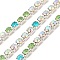 Rhinestone and Iron Cup Chain, with Spool, Peridot, 2x2x2mm, about 32.81 Feet(10m)/Roll