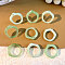 Resin Rings, Jwewly for Unisex, Nuggest, Lime, Inner Diameter: 18mm, 10pcs/set