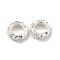 925 Sterling Silver Beads, Textured Ring, Silver Color Plated, Silver, 5.8x1.6mm, Hole: 3mm, about 37pcs/10g