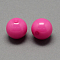 Imitation Jelly Acrylic Beads, Round, Deep Pink, 8mm, Hole: 2mm, about 1892pcs/500g