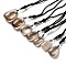 Natural Smoky Quartz Nuggets Pendant Necklace with Polyester Cord for Women, 25.20 inch(64cm)