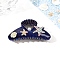 Shell & Starfish Pattern Acrylic Claw Hair Clips, Hair Accessories for Women & Girls, Midnight Blue, 50x105mm