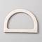 D Shaped Plastic Imitation Wood Bag Handles, for Bag Replacement Accessories, Snow, 8.4x11.9x0.9cm, Inner Diameter: 6x9.4cm