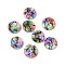 2-Hole Freshwater Shell Buttons, Flat Round, Colorful, 14x2mm, Hole: 2mm