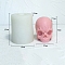 Halloween Skull DIY Food Grade Silicone Candle Molds, Aromatherapy Candle Moulds, Scented Candle Making Molds, White, 8.1x6.9x8.7cm