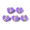 Handmade Polymer Clay Beads, for DIY Jewelry Crafts Supplies, Heart, Lilac, 8x9~9.5x4~4.5mm, Hole: 1.8mm