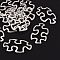 Tibetan Style Alloy Linking Rings, Cadmium Free & Nickel Free & Lead Free, Autism Puzzle Jigsaw, Antique Silver, 30x18x3mm