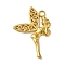 Ion Plating(IP) 304 Stainless Steel Pendants, Angel Charm, Real 18K Gold Plated, 31.5x22x2mm, Hole: 3mm