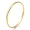 Ion Plating(IP) 304 Stainless Steel Plain Bangles, Real 18K Gold Plated, Inner Diameter: 2-5/8 inch(6.55cm)