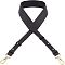 Microfiber Eco-Friendly Imitation Leather Shoulder Strap, with Alloy Swivel Clasps, for Bag Straps Replacement Accessories, Black, 102x3.7x0.35cm, Clasp: 59x27x7.5mm