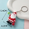 PVC Plastic Keychain, Christmas Theme, Santa Claus, Pendant: 5.4x4.2cm