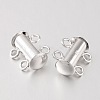 4-Hole Sterling Silver Slide Lock Clasps STER-I005-23P-1