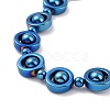 Synthetic Hematite & Brass Column Beaded Necklace with Magnetic Clasps NJEW-G047-01B-2