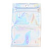 Rectangle Zip Lock Plastic Glitter Holographic Bags OPP-YWC0001-7X12-2