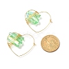 Electroplated Natural Quartz Wire Wrapped Earrings for Girl Women EJEW-JE04646-02-4