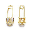 Brass Micro Pave Clear Cubic Zirconia Pendants ZIRC-T015-004G-NF-3