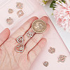 SUNNYCLUE 12Pcs 6 Style Valentine's Day Brass Micro Pave Cubic Zirconia Pendants KK-SC0003-16-3