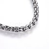 304 Stainless Steel Box Chain Necklaces NJEW-H493-09P-2