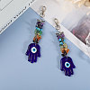 CHGCRAFT 2Pcs Handmade Lampwork Evil Eye Pendant Decoration HJEW-CA0001-68-4