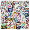 50Pcs Paper Self-Adhesive Picture Stickers AJEW-S036-08-1