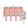 Food Grade DIY Rectangle Ice-cream Silicone Molds DIY-D062-08C-6
