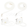 WADORN 2Pcs 2 Style ABS Plastic Imitation Pearl Beaded Bag Handles FIND-WR0006-64-1