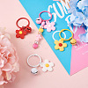 Biyun 17Pcs 17 Colors Soft Rubber Pendant Keychains KEYC-BY0001-03-6