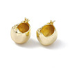 Brass Round Dome Hoop Earrings for Women EJEW-P215-02G-1