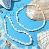 Natural Shell Beaded Necklaces for Women NJEW-JN05030-2